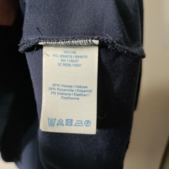 Boden Evie Ponte Stretch Top Navy Blue Anchor Sailorcore Nautical US 16 - Picture 4 of 9